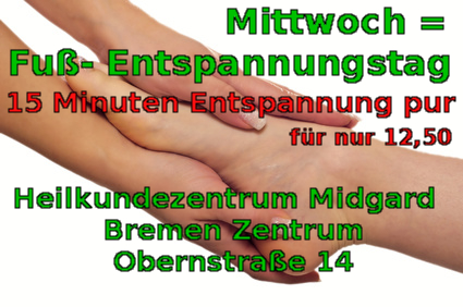 Mittagsangebot: Entspannungs Fuss Massage in Bremen Zentrum Fussmassage Bremen Zentrum - Mittagsangebot